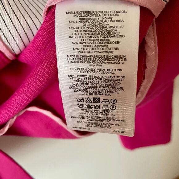 Brooks Brothers Red Fleece Linen Jacket - Picture 4 of 7